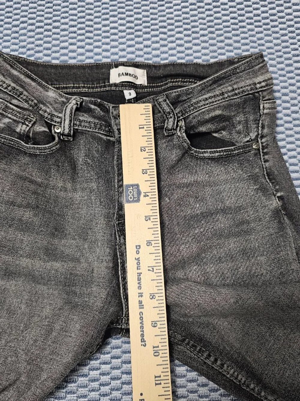 Bamboo Stretch Black Faded Bootleg Women's Jeans - Size 9